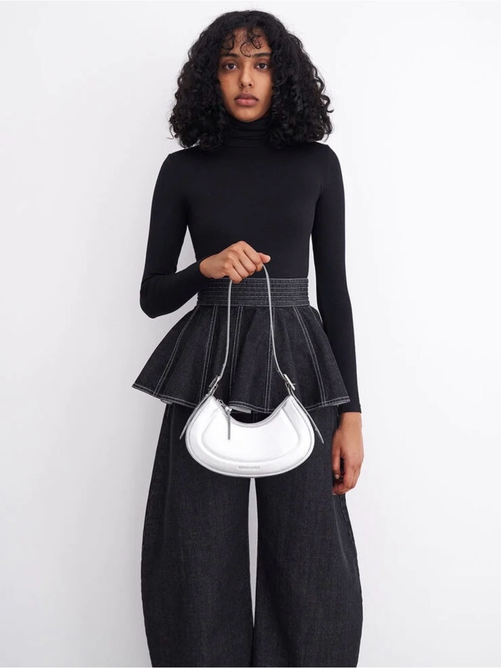 Charles & Keith Silver Purse